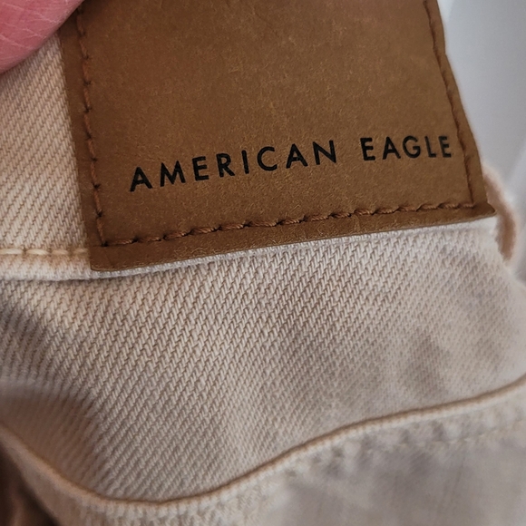 American Eagle high rise khaki colored jeans size 0 - Picture 5 of 6